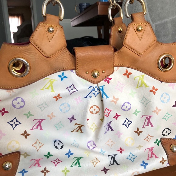 SOLD - White Monogram Multicolor Ursula Blanco - Picture 3 of 12